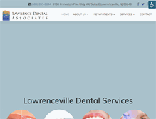 Tablet Screenshot of lawrencedental.com
